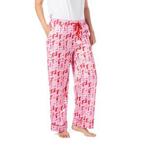 Hello Mello PJ Satin Bottoms - NWT Pink Boots